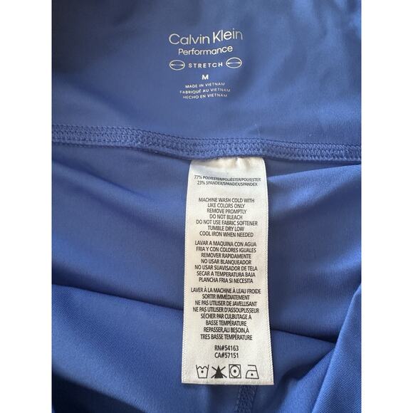 Calvin Klein Performance Blue Crossover Waist Stretch A-Line Mini Skort Skirt M - Picture 7 of 7